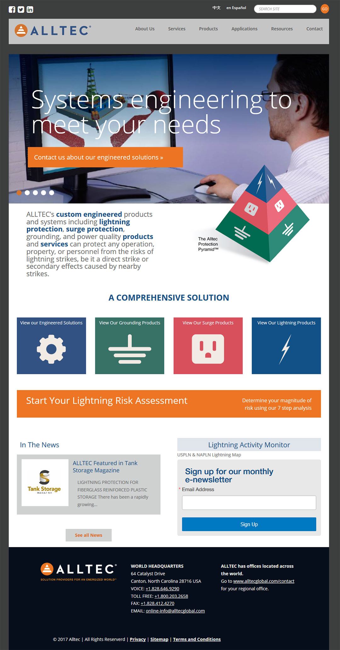 Alltec Global Client Portfolio Screenshot
