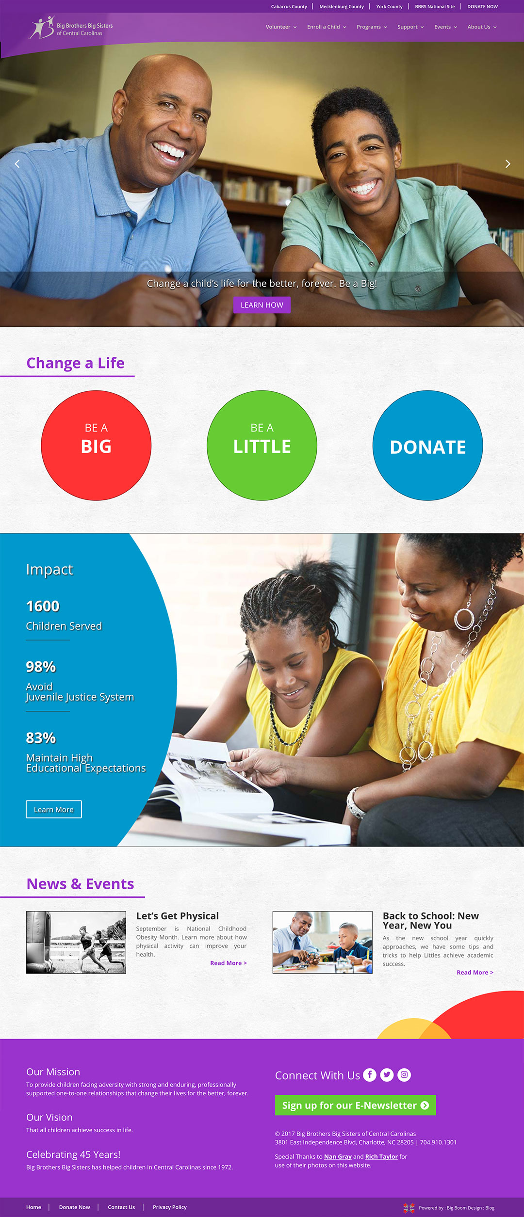 BBBS Client Portfolio Screenshot