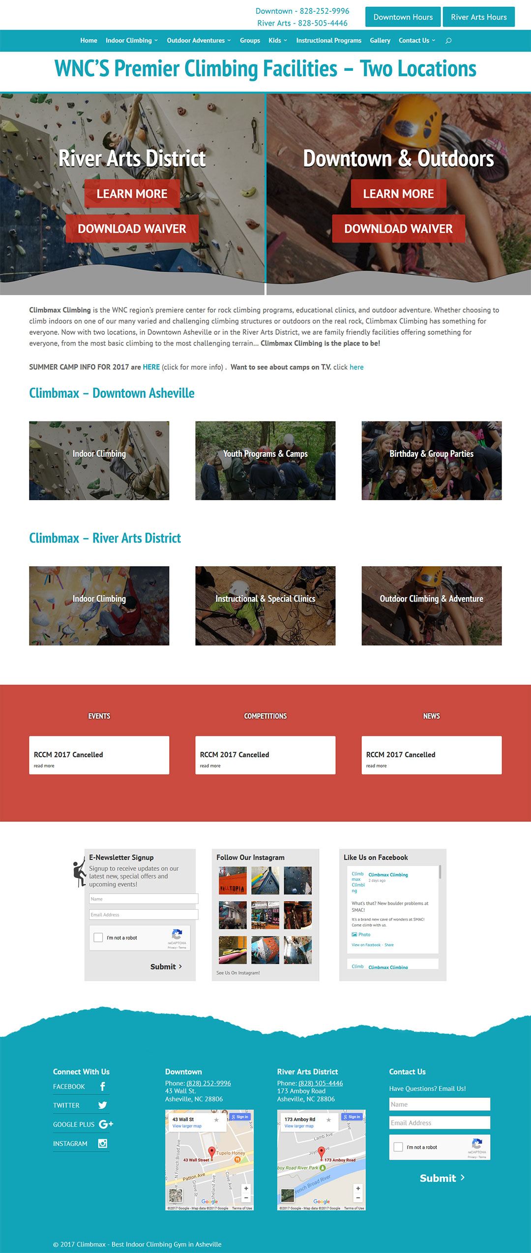 Climbmax Client Portfolio Screenshot