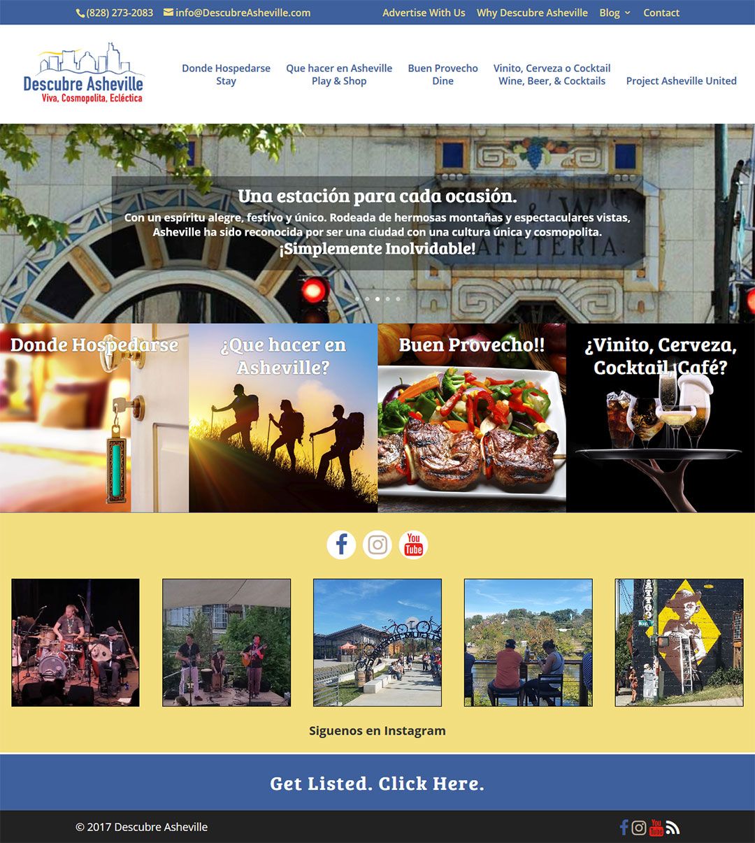 Descubre Asheville Client Portfolio Screenshot