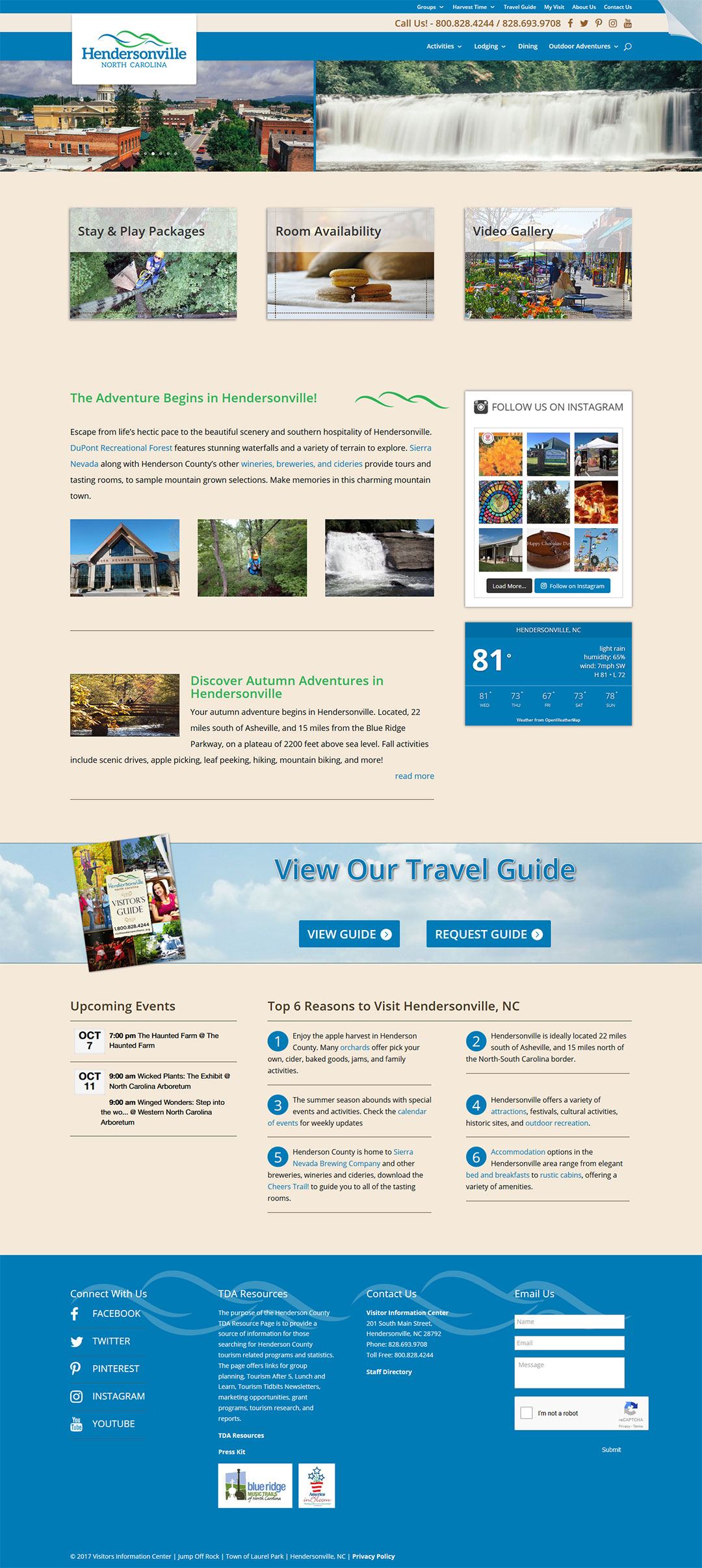 Hendersonville TDA Client Portfolio Screenshot