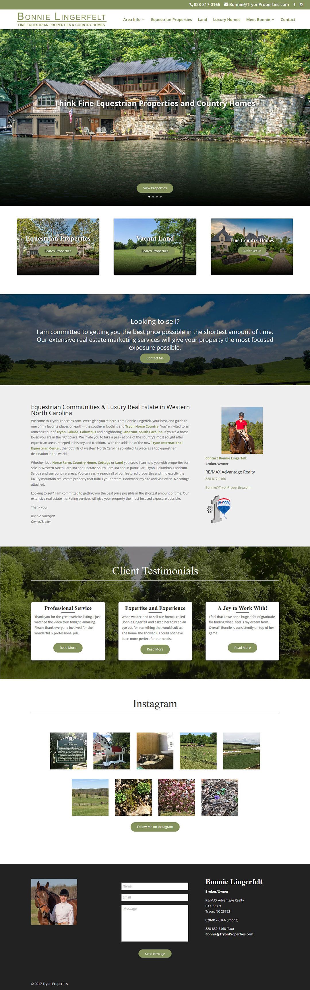 Tryon Properties Client Portfolio Screenshot