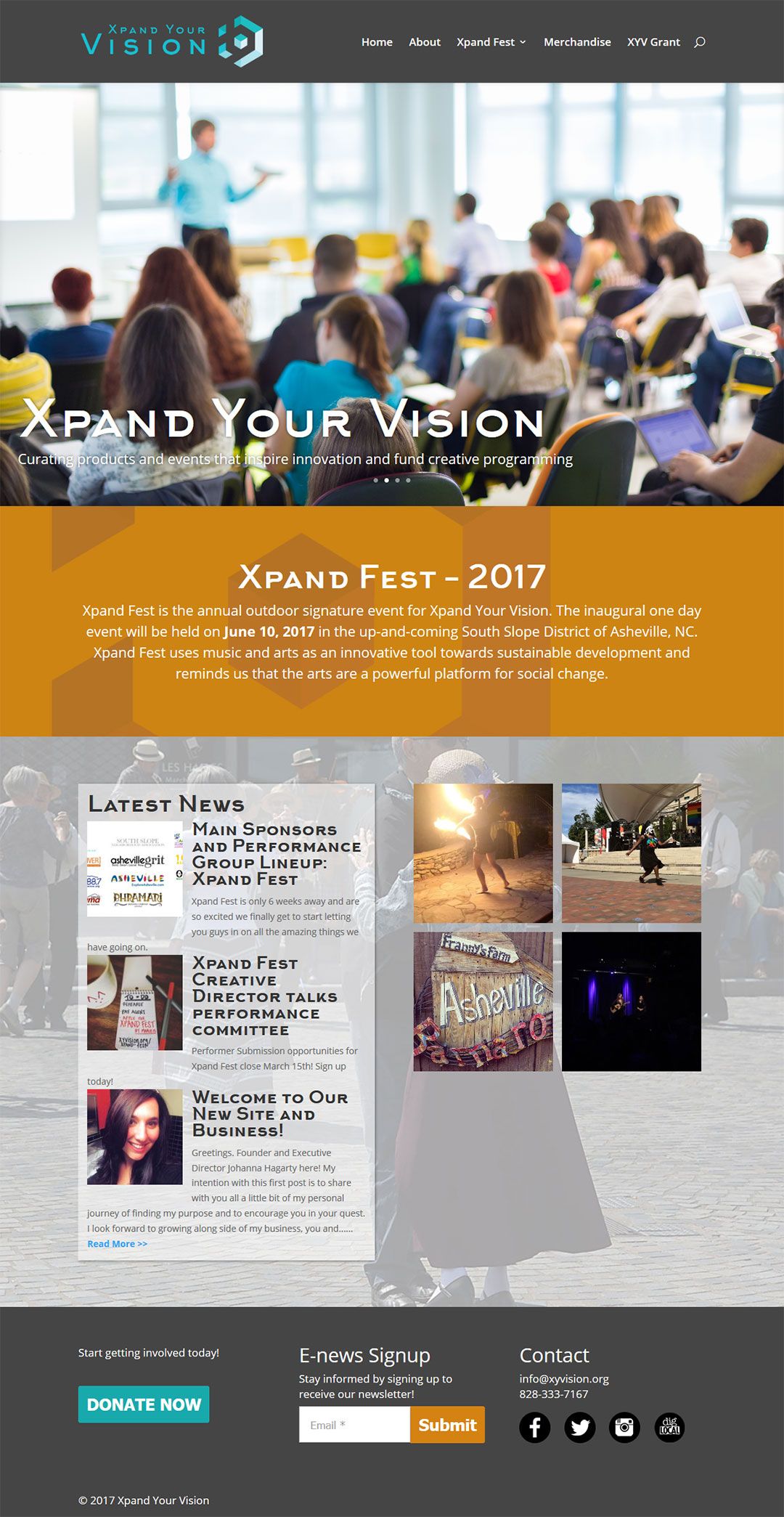 XY Vision Client Portfolio Screenshot